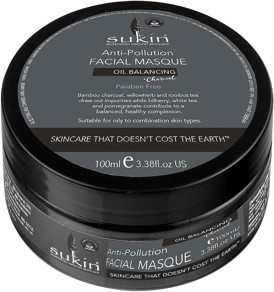 Sukin Oil Balancing Char Anti-Pollution Facial Masque, 100 ML
