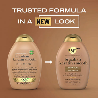 OGX Ever Straightening+ Brazilian Keratin Therapy Shampoo (385ml)