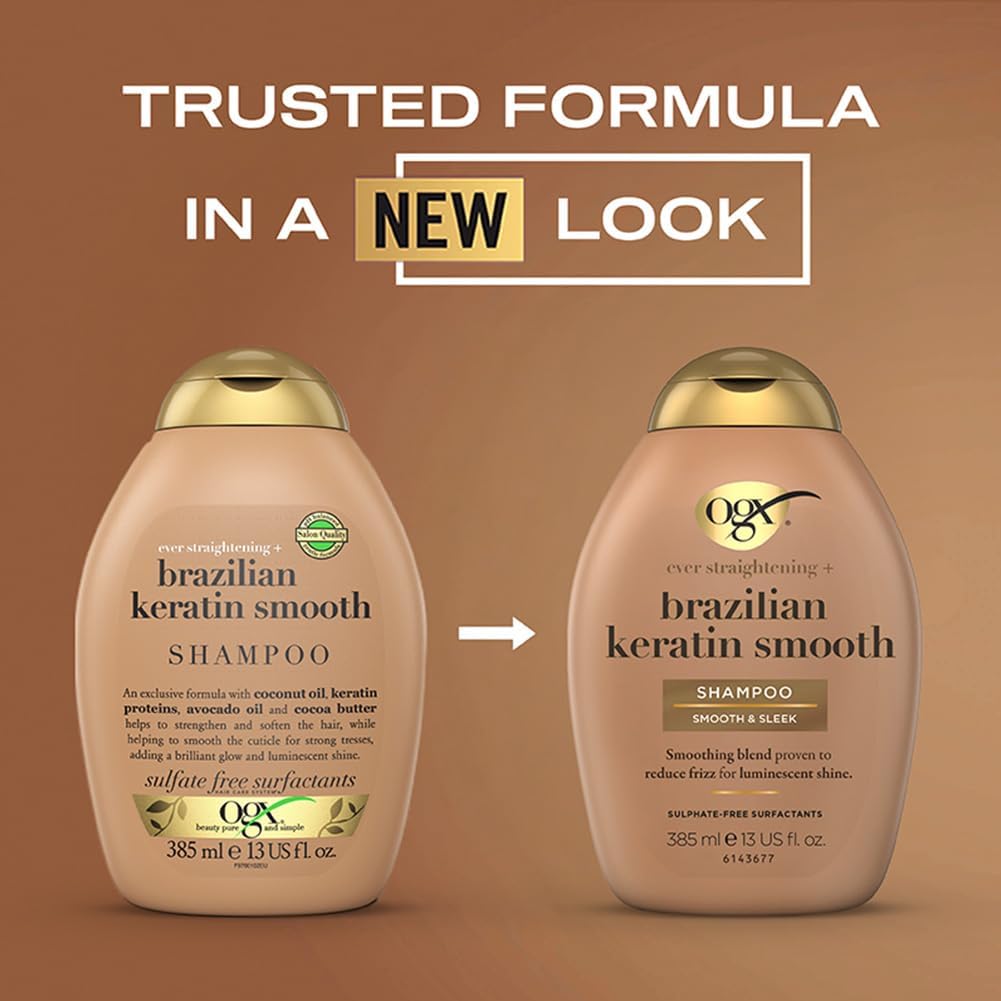 OGX Ever Straightening+ Brazilian Keratin Therapy Shampoo (385ml)