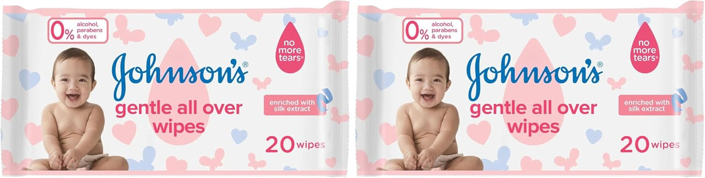 Johnson's Baby Wipes 2+1 (72) wipes