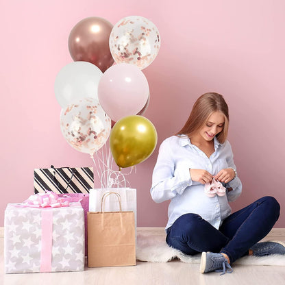 Black,Gold Balloons and Paper Pom Poms Party Supplies for Birthday Decoration With Pale Champagne Metallic Foil Fringe Tinsel Curtain Happy Birthday Party Decoration Backdrop,Black Decoration Kit