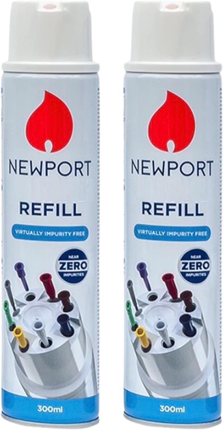 ezkart | Newport Gas For Lighters - 300ml Newport Gas Compatible with All Lighters | Ideal for Various Purpose like BBQ, Candle, Camping, Gas, Kitchen, Cooking Lighter