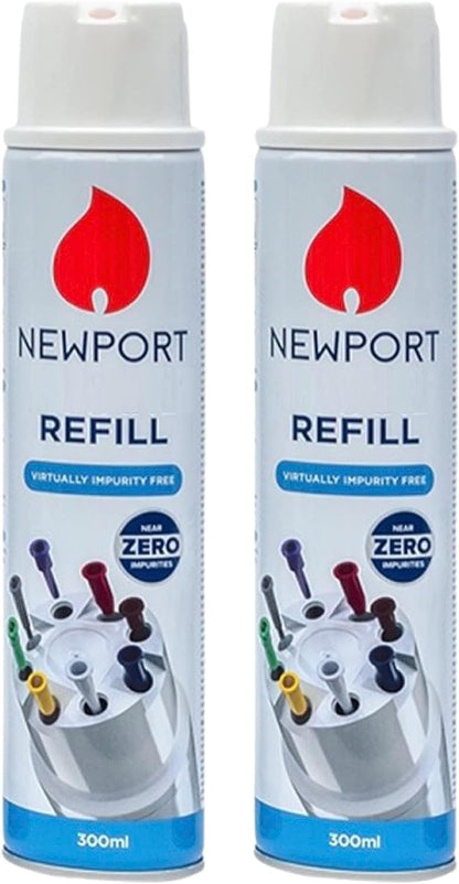 ezkart | Newport Gas For Lighters - 300ml Newport Gas Compatible with All Lighters | Ideal for Various Purpose like BBQ, Candle, Camping, Gas, Kitchen, Cooking Lighter