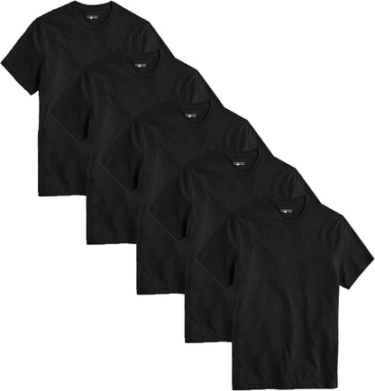 Polo Republica Men's Pack Of 5 Basic Regular fit Short Sleeve T-Shirt, Casual Combed Cotton Tee Shirts
