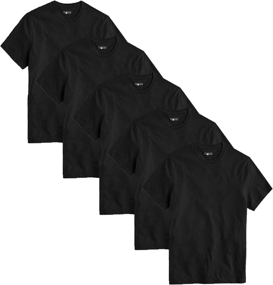 Polo Republica Men's Pack Of 5 Basic Regular fit Short Sleeve T-Shirt, Casual Combed Cotton Tee Shirts