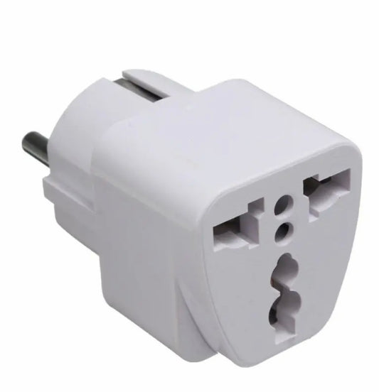 Portable UK US AU To EU European 2 Pin Power Socket