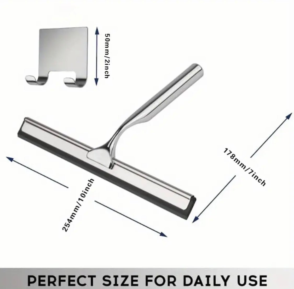 1pc, Handheld Glass Wiper With Hook