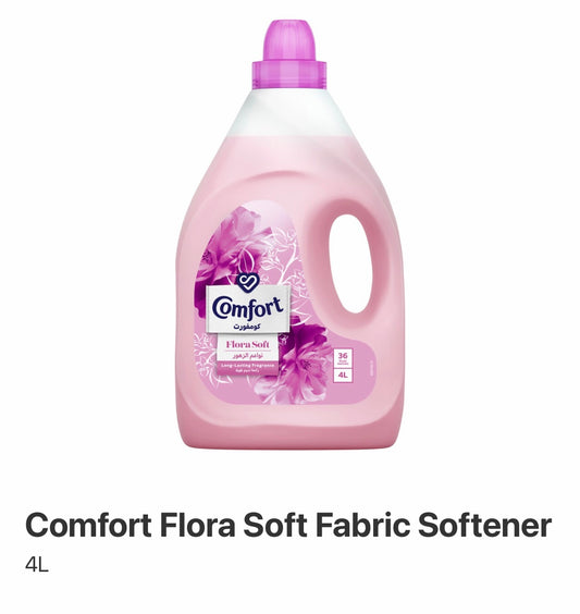 Comfort Flora Soft Fabric Softener For Soft Clothes With Floral Essence- 4Ltr

SKU.1400002660