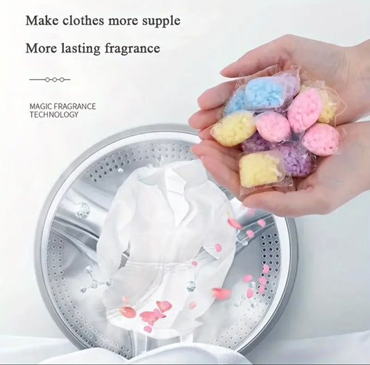 30pcs Laundry Beads Detergent Liquid Capsule Ball For Washing Machine Rose Fragrance Beads Soft Clothing Diffuser Perfume