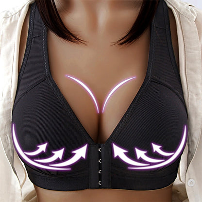 Sexy Push Up Bra Front Closure Solid Color Brassiere Wireless Bralette Breast Seamless Bras For Women Underwear Plus Size