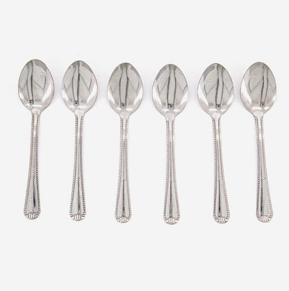 6Pcs teaspoon silver