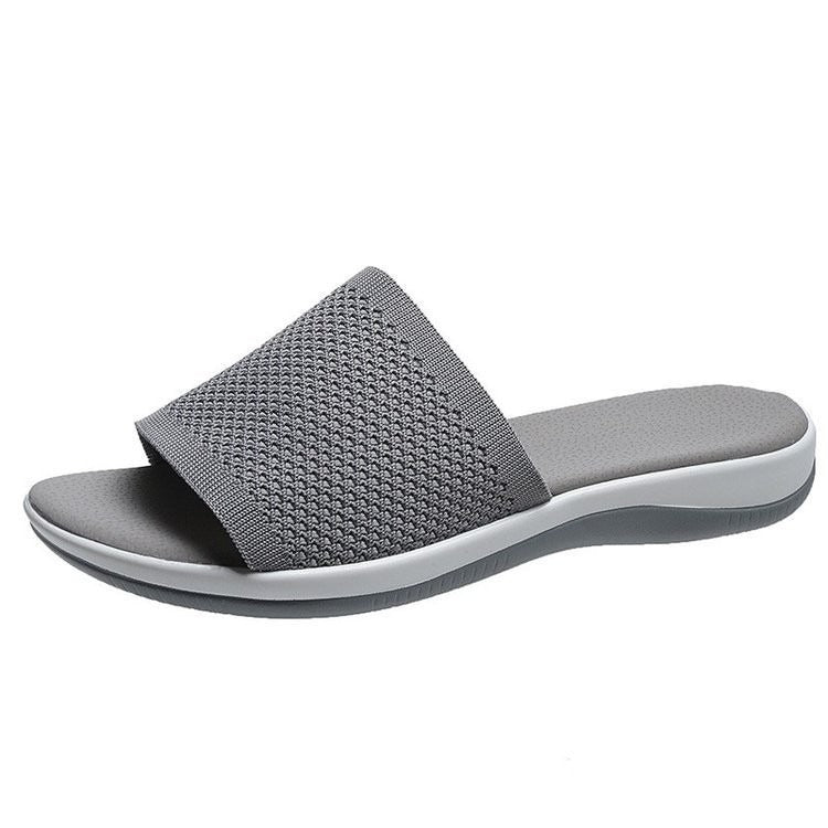 New Knitted Thick Sole 36-43 Large Flat Bottom Slippers for Women