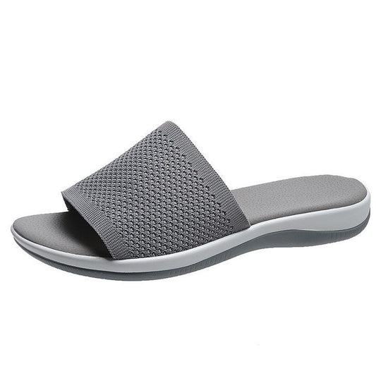 New Knitted Thick Sole 36-43 Large Flat Bottom Slippers for Women