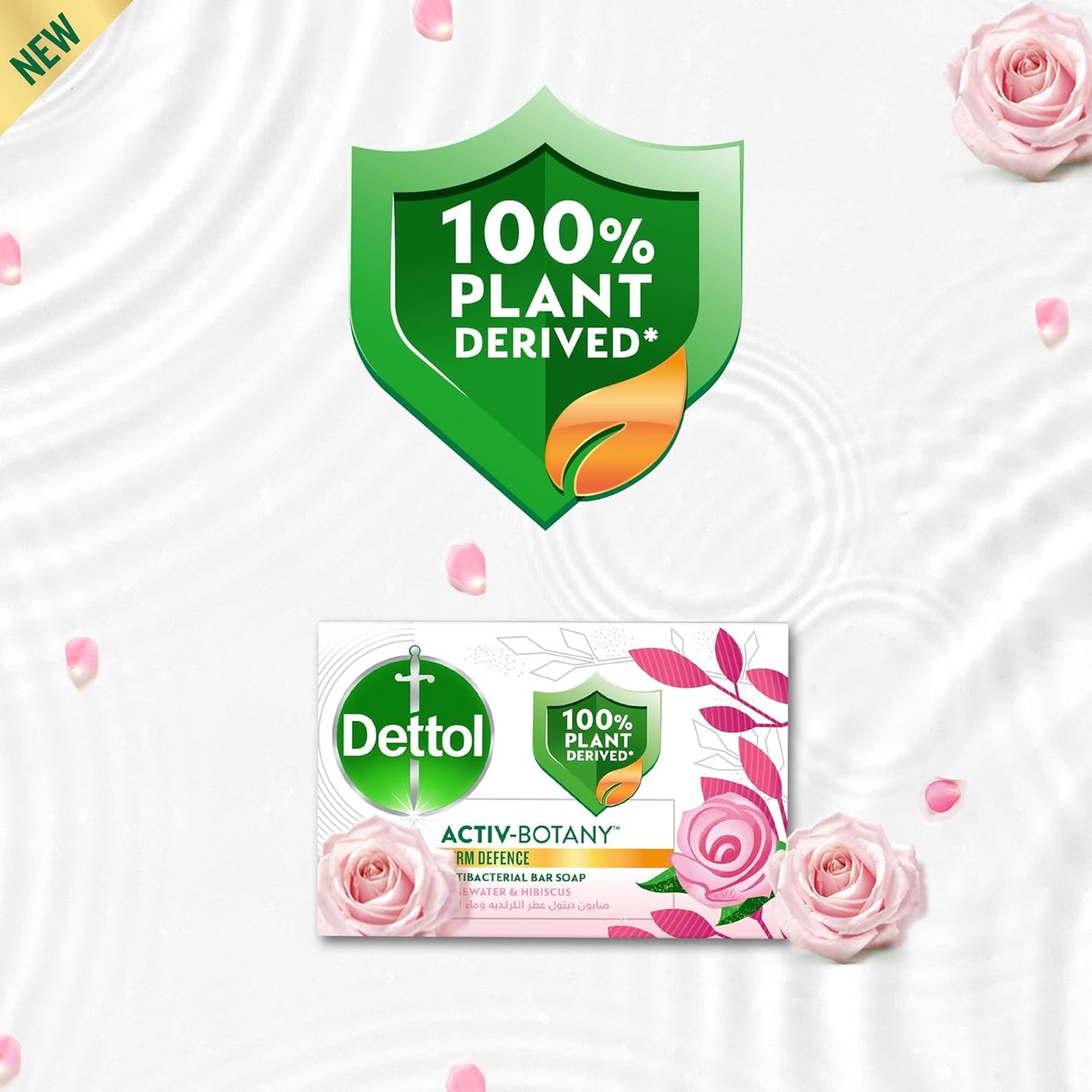 Dettol Activ-Botany Bathing Soap, Rosewater & Hibiscus Scent, 150g