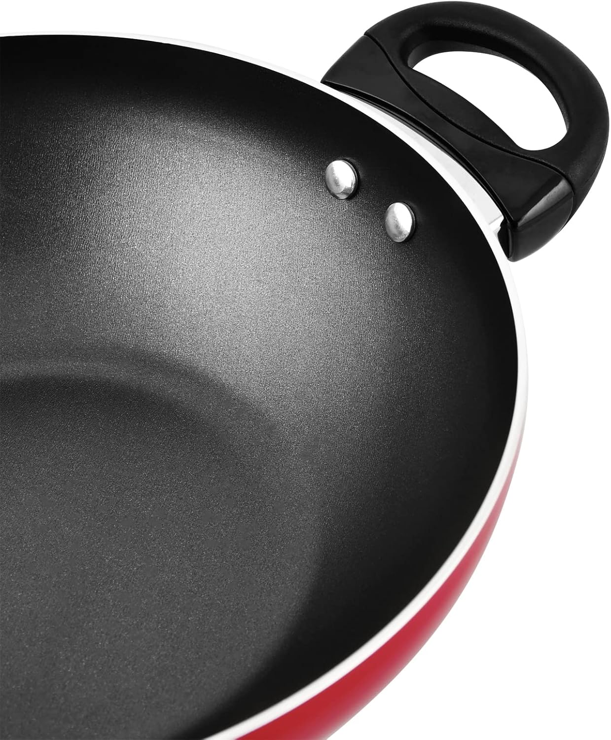Prestige Classique 3X Ultra Tough Covered Wok Kadai, Red 12 Inch 30CM PR21500