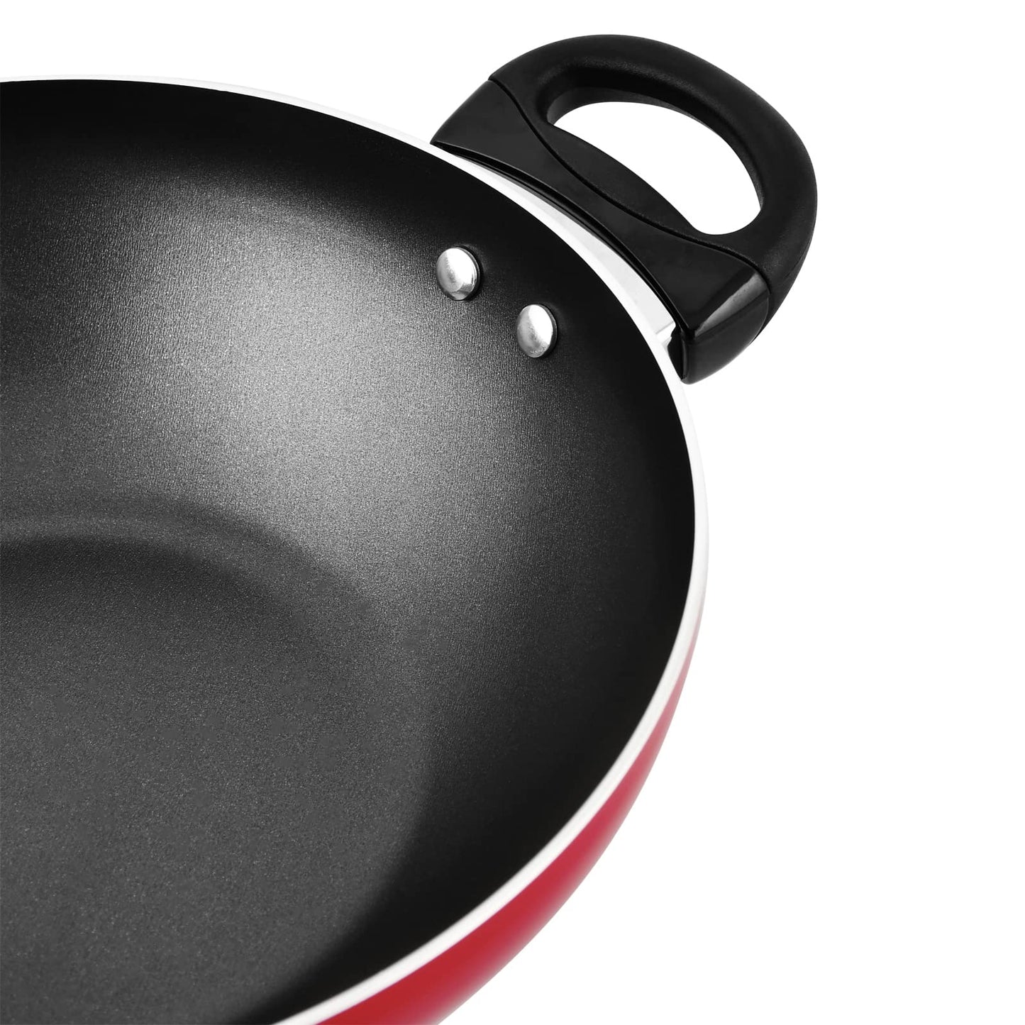 Prestige Classique 3X Ultra Tough Covered Wok Kadai, Red 12 Inch 30CM PR21500