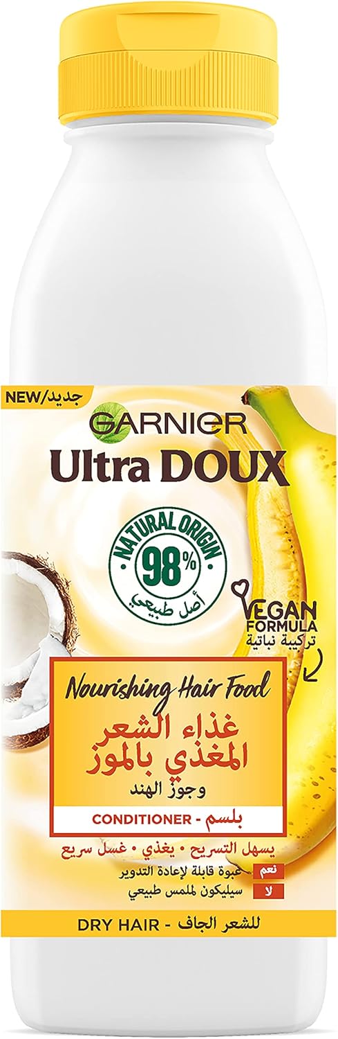 Garnier Ultra Doux Nourishing Banana Hair Food Conditioner For Dry Hair 350Ml
