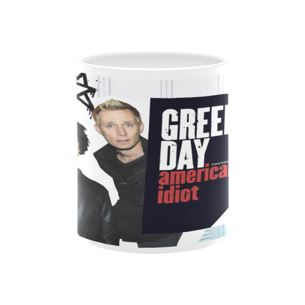 Green Day 11oz white mug