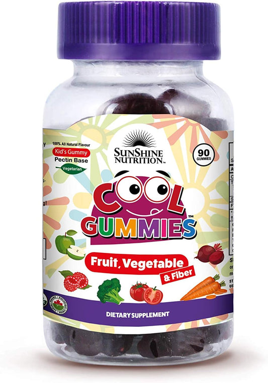 Sunshine Nutrition Cool Gummies With Fruit Vegetable & Fiber For Adults, 45 Gummies