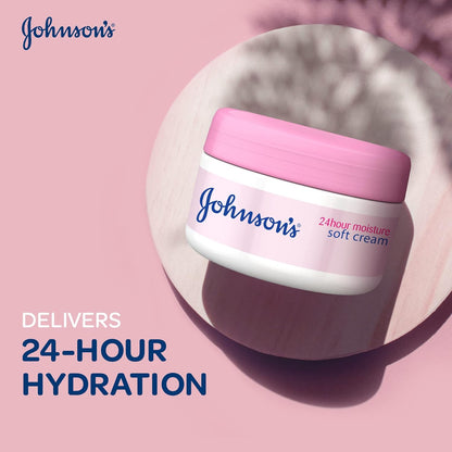 Johnson’s 24 Hour Moisture Soft Cream, Pack of 3x200ml