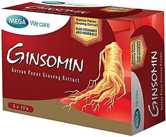 GINSOMIN KOREAN PANAX GINSENG WITH MULTIVITAMINS