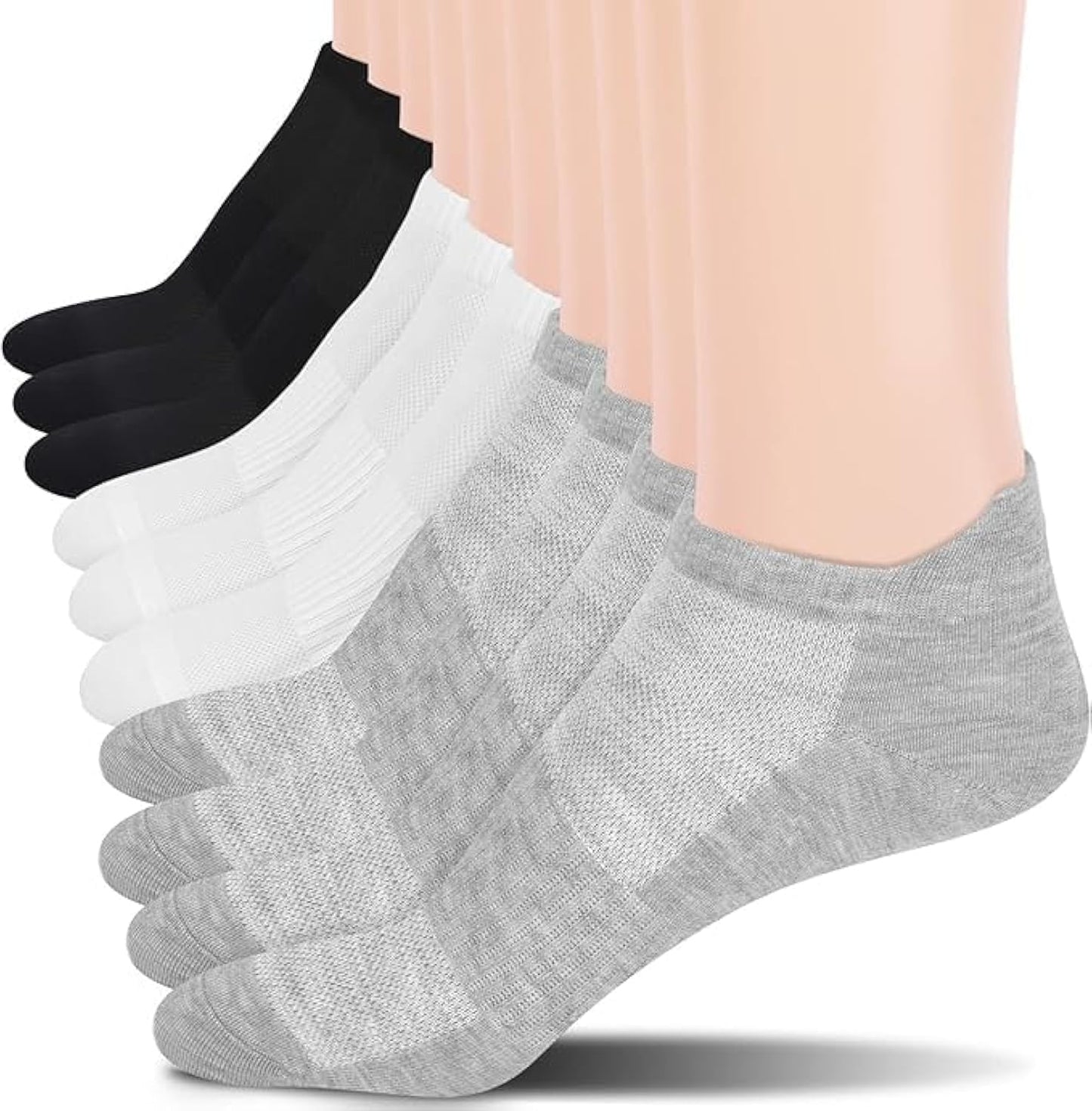 10 Pairs Ankle Socks for Women and Men, Thin Soft Athletic Low Cut Socks With Tab