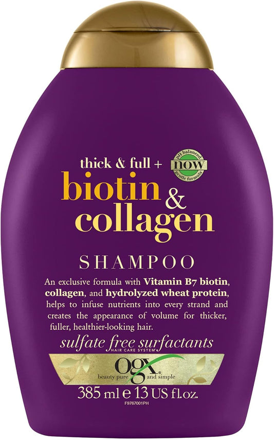Ogx, Shampoo, Thick & Full+ Biotin & Collagen, 385ML