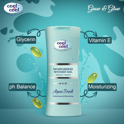 Cool & Cool Glow & Glow Moisturizing Body Shower Gel Aqua Fresh, 400 ML