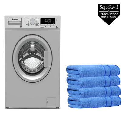 Soft-Swril Premium Sky-Blue Bath Towel 500 GSM 100% Cotton 27x54 Inches Pack of 1,Ultra Super Soft Quick Dry Highly Absorbent - Soft Hotel Quality for Bath and Spa