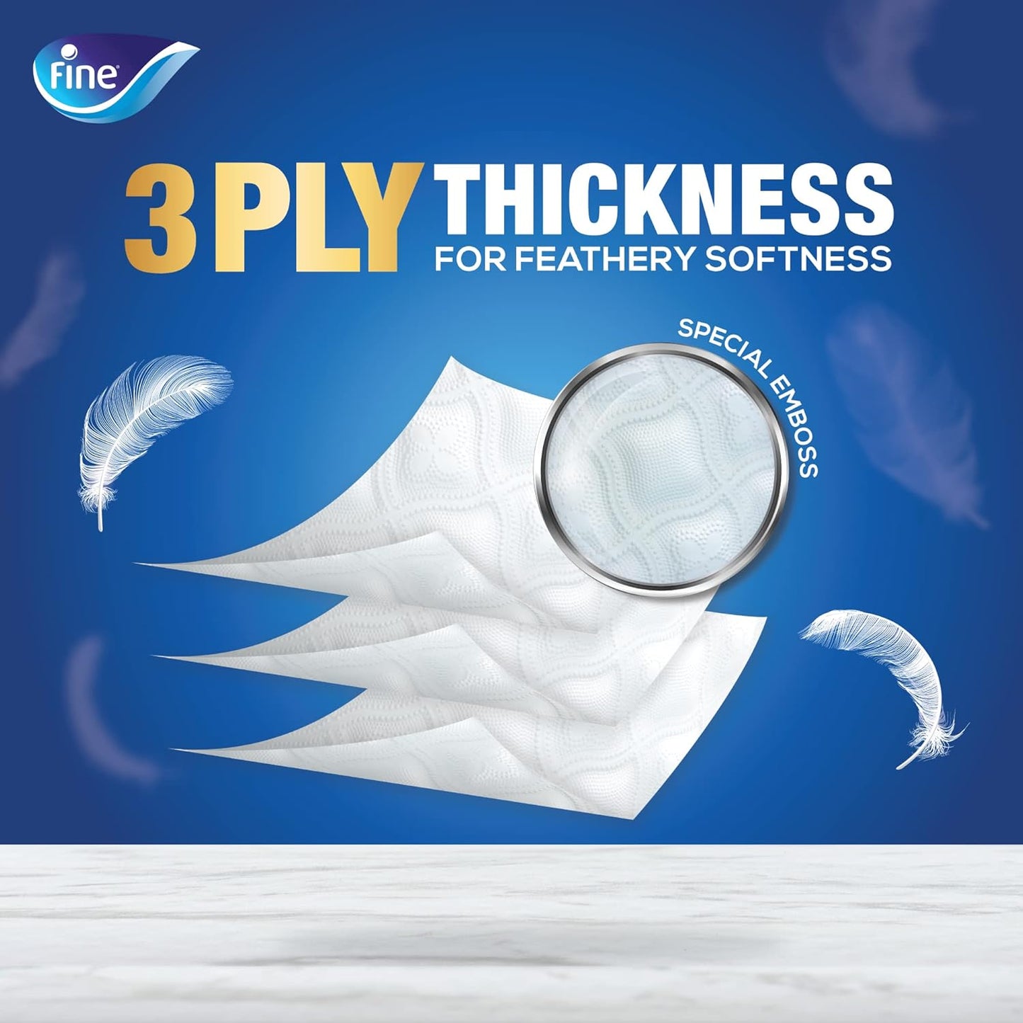 Fine Deluxe Toilet Paper 3 Ply, 24 Rolls