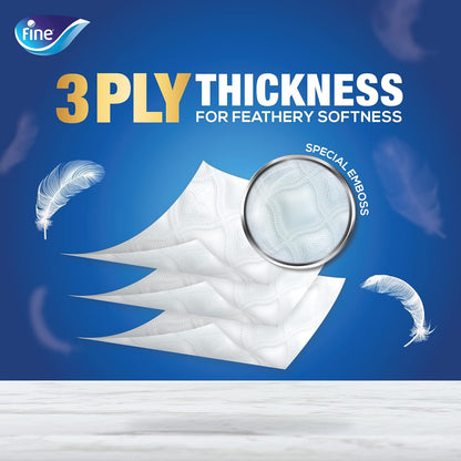 Fine Deluxe Toilet Paper 3 Ply, 24 Rolls