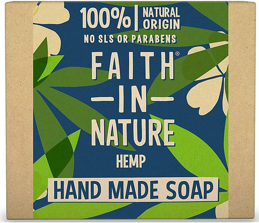 Faith in Nature | 100 g | Hemp Handmade Soap | 100% Natural Origin | No SLS or Parabens | Vegan & Cruelty-Free Skincare