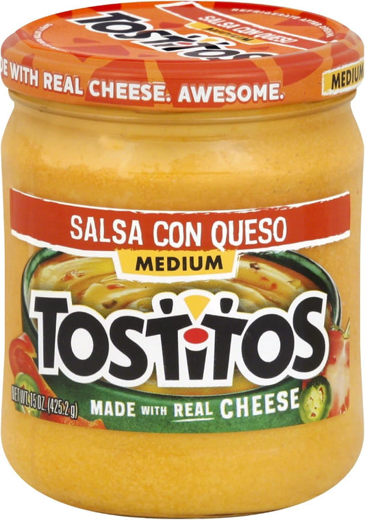 Tostitos Salsa Con Queso Made with Real Milk & Cheese Flavored Dip 15 OZ (425g) - Export