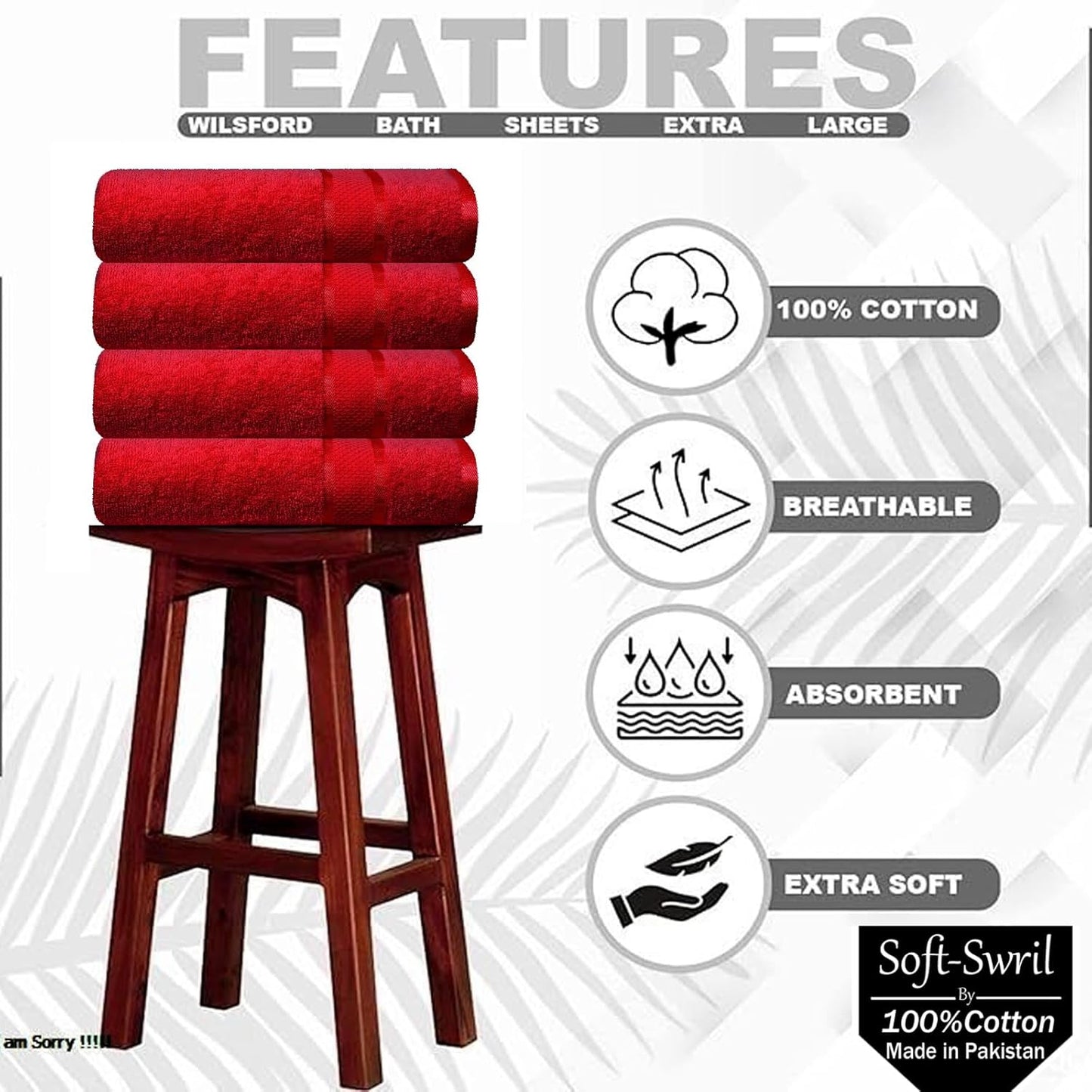 Soft-Swril Premium Sky-Blue Bath Towel 500 GSM 100% Cotton 27x54 Inches Pack of 1,Ultra Super Soft Quick Dry Highly Absorbent - Soft Hotel Quality for Bath and Spa
