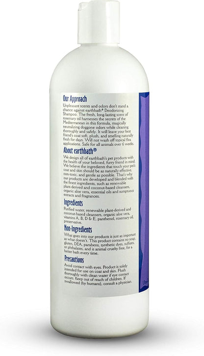 Earthbath Natural Mediterranean Magic Deodorising Shampoo With Rosemary Scent, 16Oz