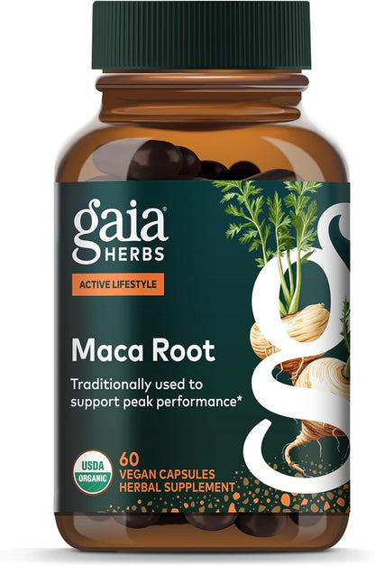 Gaia Herbs Maca Root - Caffeine-Free Natural Energy Supplement 60