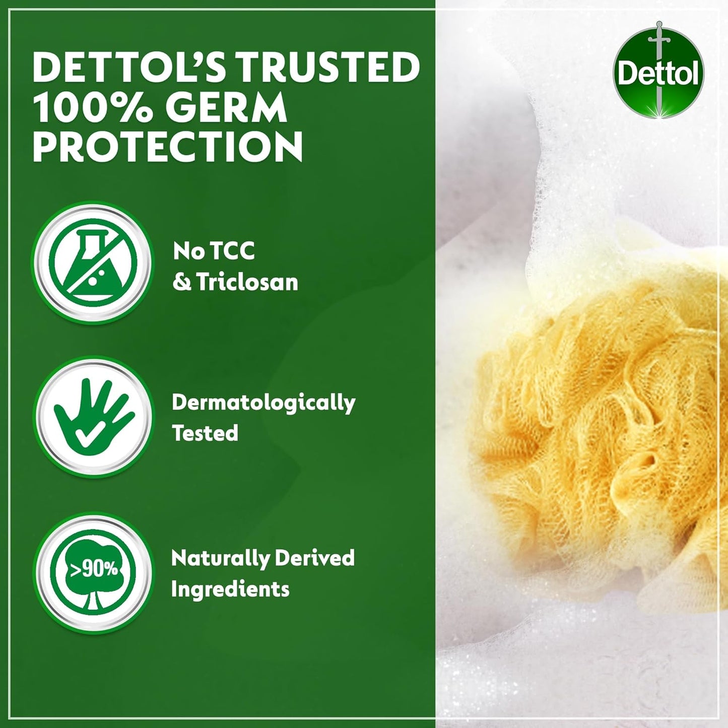Dettol Fresh Anti-Bacterial Bathing Soap Bar Citrus & Orange Blossom Scent, 120g x4