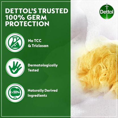 Dettol Fresh Anti-Bacterial Bathing Soap Bar Citrus & Orange Blossom Scent, 120g x4