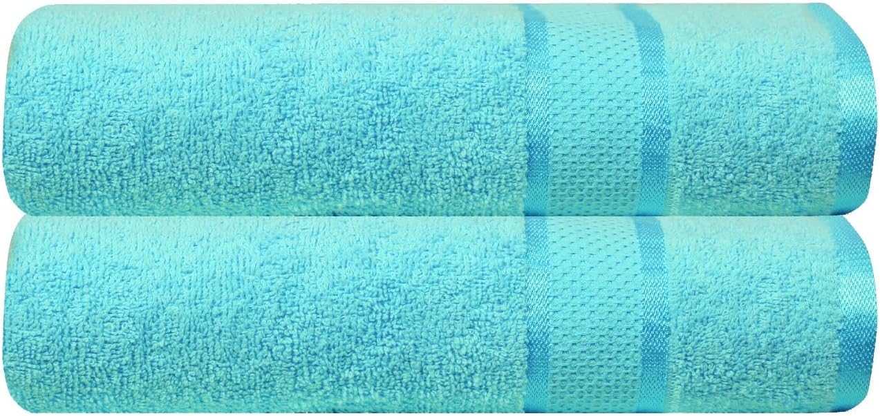 Soft-Swril Premium Sky-Blue Bath Towel 500 GSM 100% Cotton 27x54 Inches Pack of 1,Ultra Super Soft Quick Dry Highly Absorbent - Soft Hotel Quality for Bath and Spa