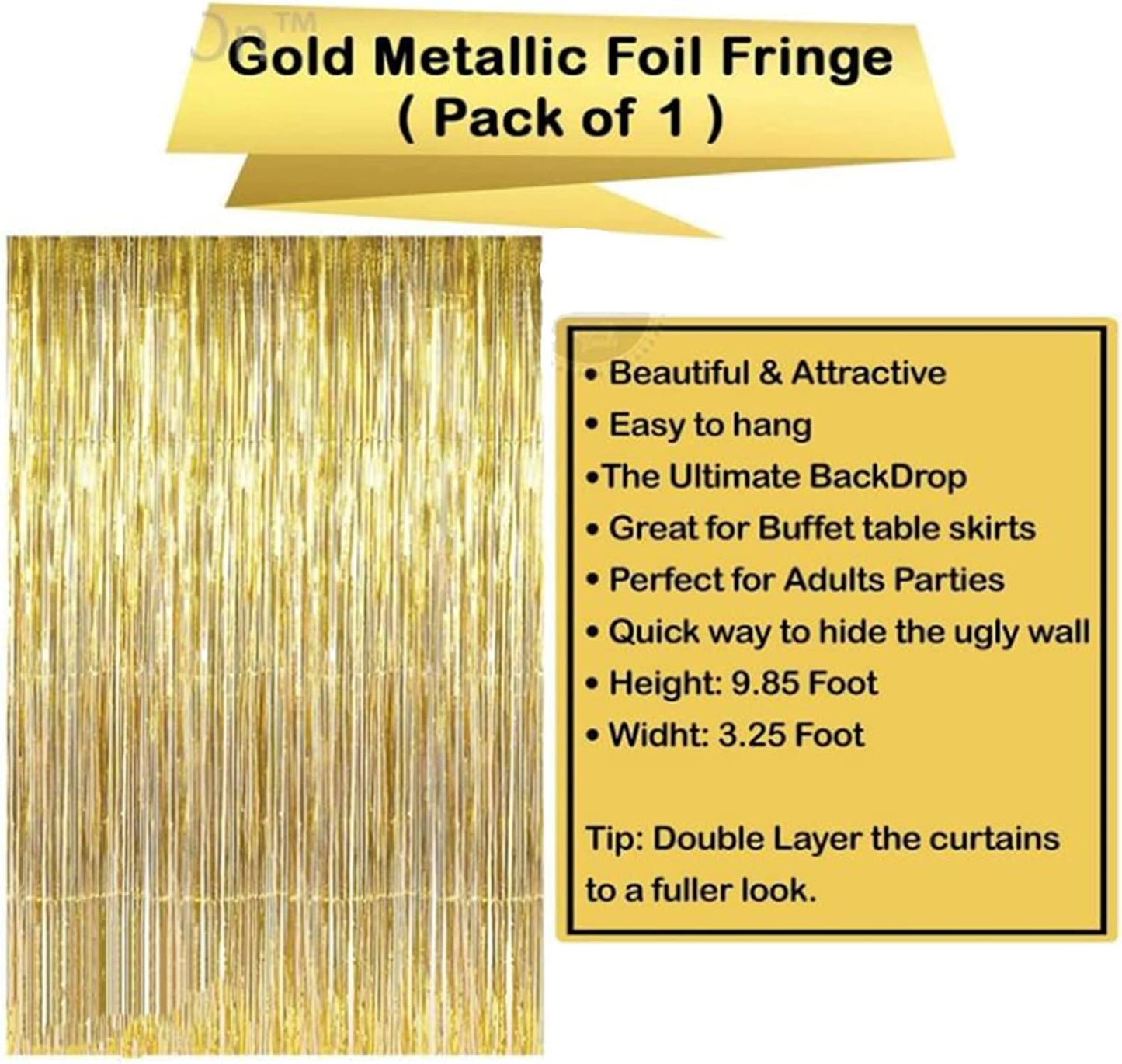 Black,Gold Balloons and Paper Pom Poms Party Supplies for Birthday Decoration With Pale Champagne Metallic Foil Fringe Tinsel Curtain Happy Birthday Party Decoration Backdrop,Black Decoration Kit