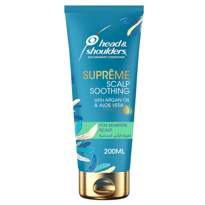 Head & Shoulders Supreme Anti-Dandruff Shampoo With Argan Oil And Aloe Vera For Sensitive Scalp Soothing, 200ml