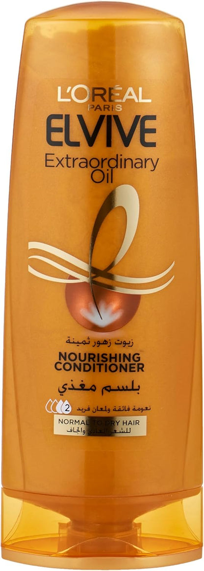 L’Oréal Paris Elvive Extraordinary Oil Shampoo 400ml + Conditioner 360 ml For Dry Hair