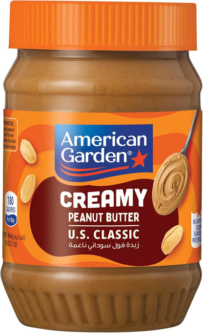 American Garden Creamy Peanut Butter, Vegan, Gluten Free, 454g