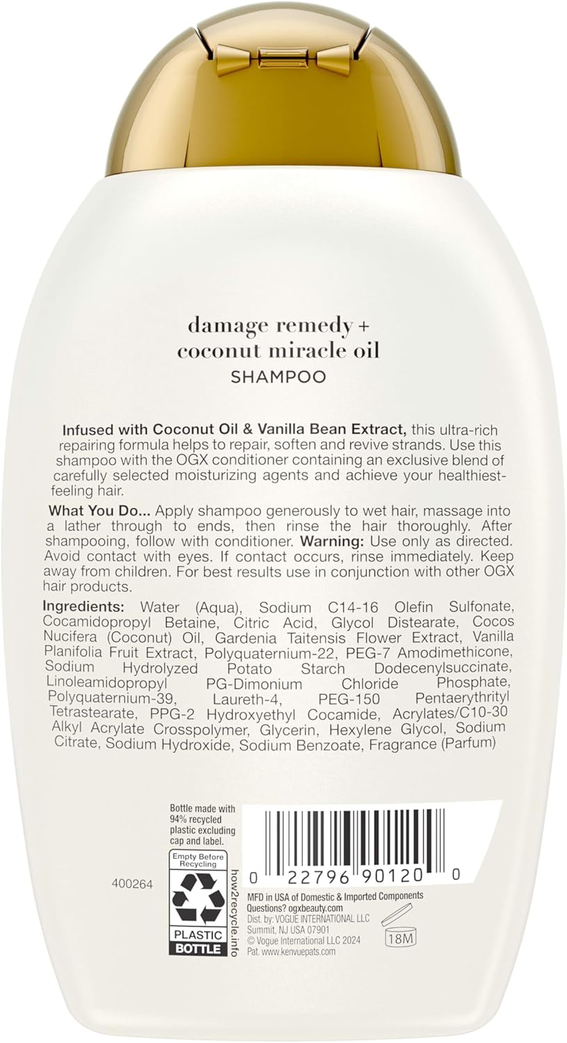 OGX Extra Strength Damage Remedy + Coconut Miracle Oil Shampoo 13 fl oz
