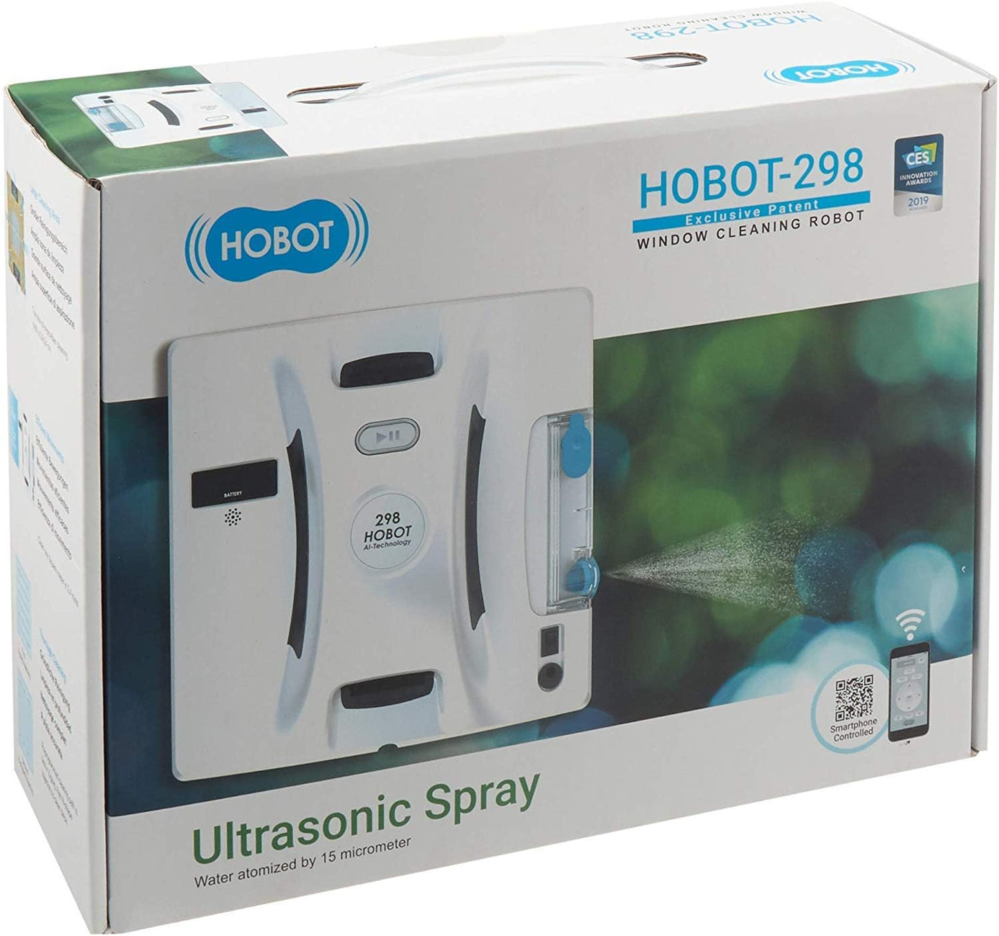 HOBOT 298 Window Cleaning Automatic Robot with Ultrasonic Water Spray
