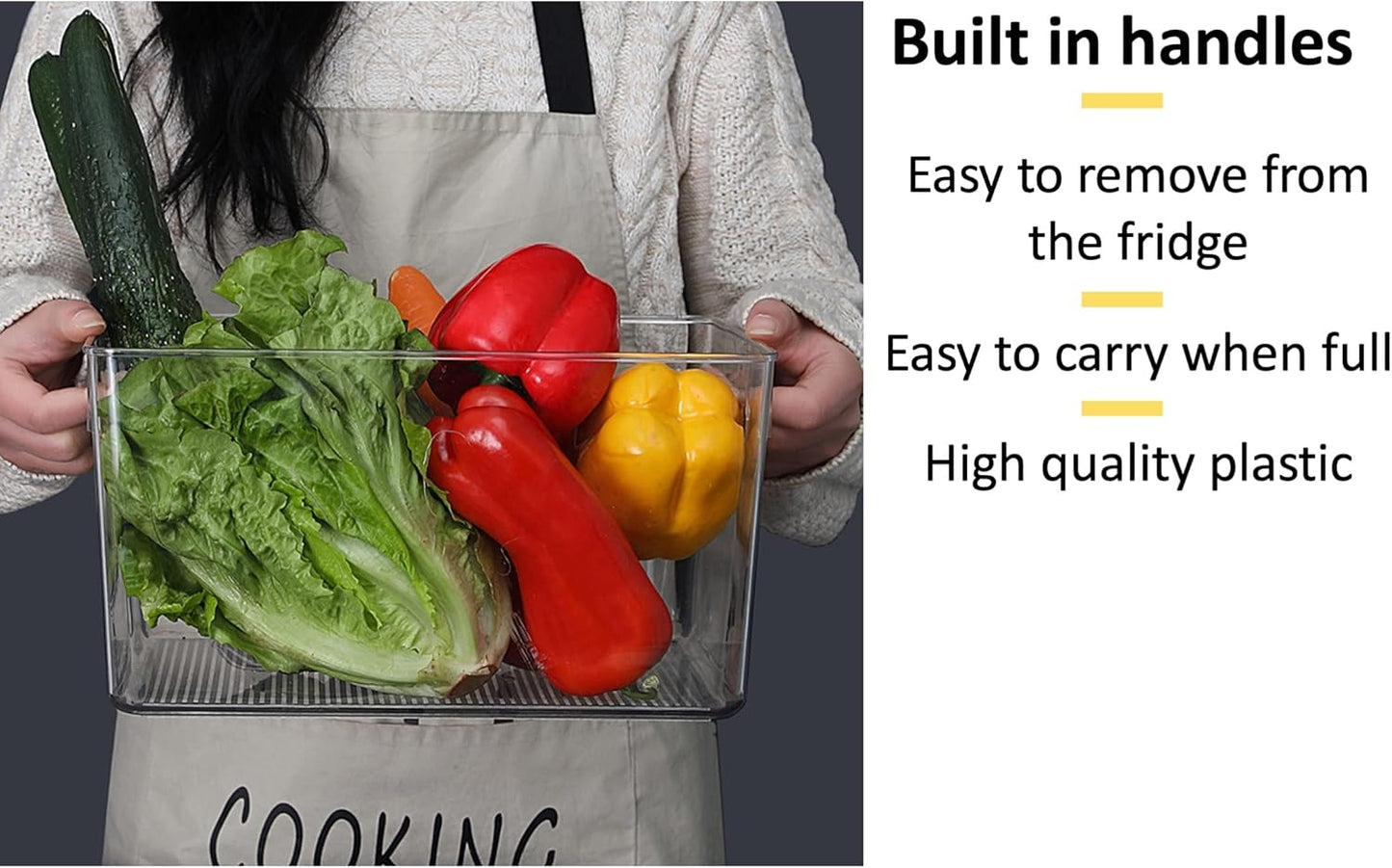 Clear Plastic Refrigerator Storage Organizer
