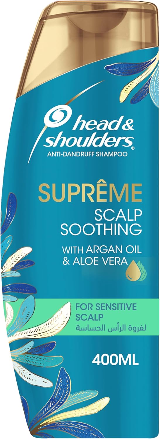 Head & Shoulders Supreme Anti-Dandruff Shampoo With Argan Oil And Aloe Vera For Sensitive Scalp Soothing, 200ml
