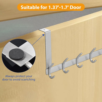 Stainless Steel Heavy Duty Over Door Hanger Holder