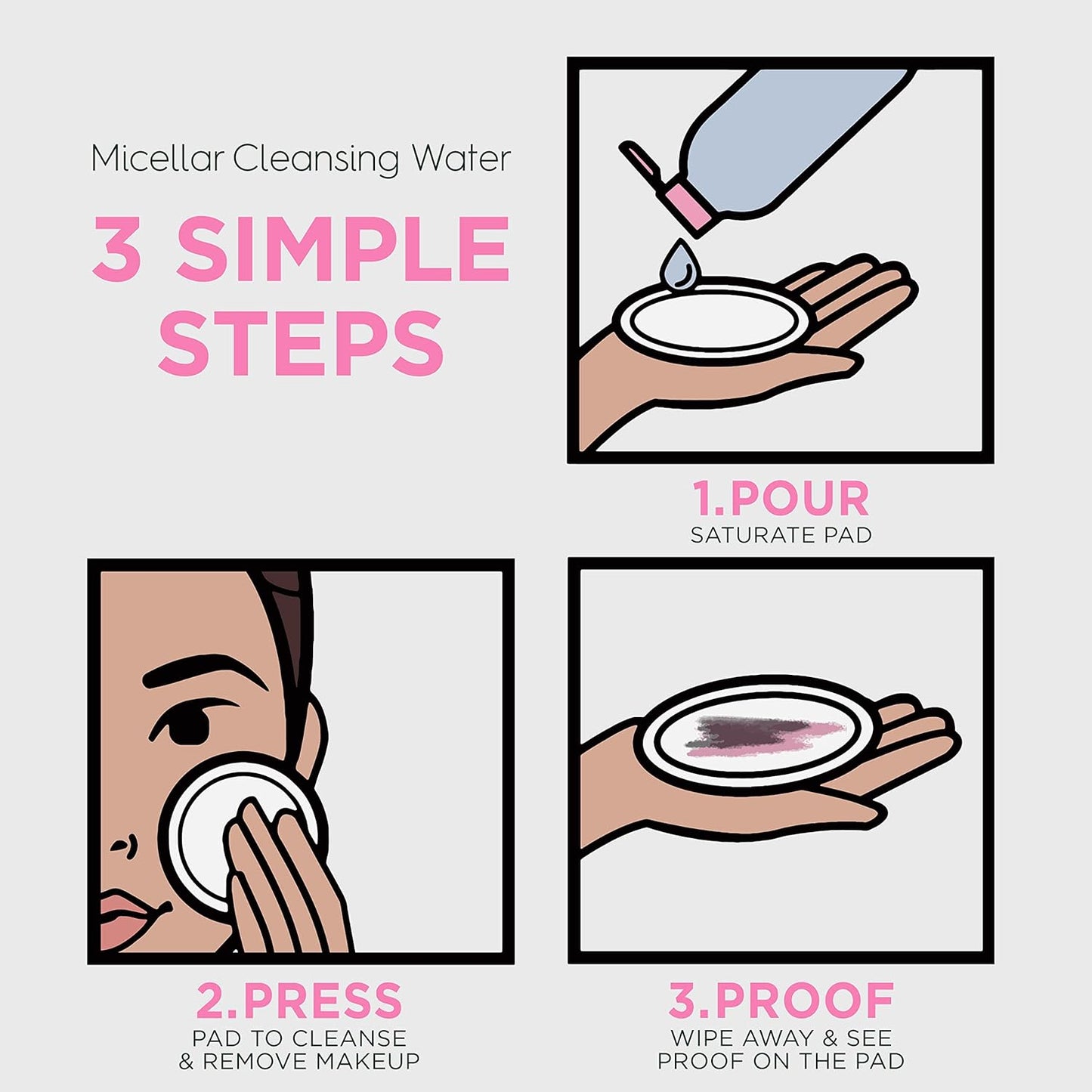 Garnier SkinActive Micellar Cleansing Water, For All Skin Types, 400ml Pack of 3