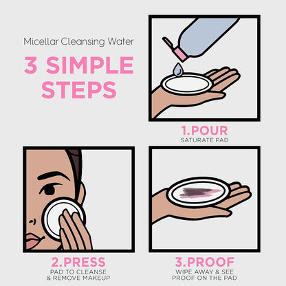 Garnier SkinActive Micellar Cleansing Water, For All Skin Types, 400ml Pack of 3